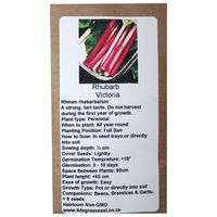 6 Degrees East Heirloom Veg Seeds - Rhubarb - Victoria